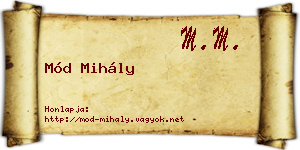 Mód Mihály névjegykártya